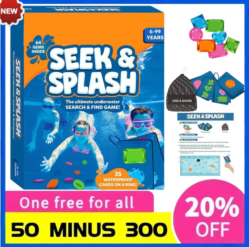 Diving Pool Game — Underwater Toys, Rings, Sticks, Fish, Shark, Treasures