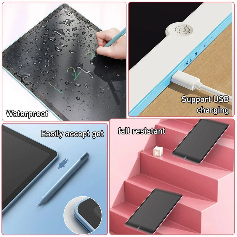 19" LCD Writing & Drawing Tablet for Kids - Educational Reusable Color Sketchpad, No Paper, Battery-Powered Art & Doodle Board