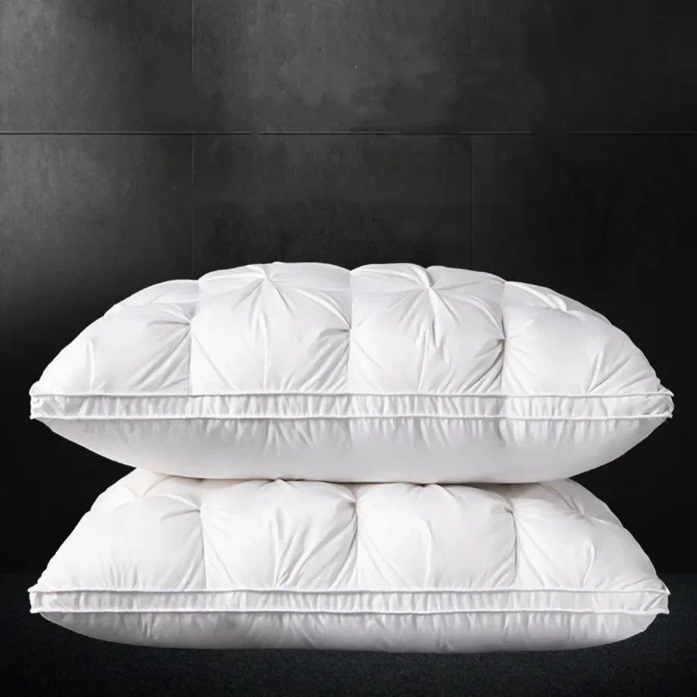 Quilted Bed Pillow — Plush, Comfortable, Hypoallergenic, Cooling, Standard, Queen