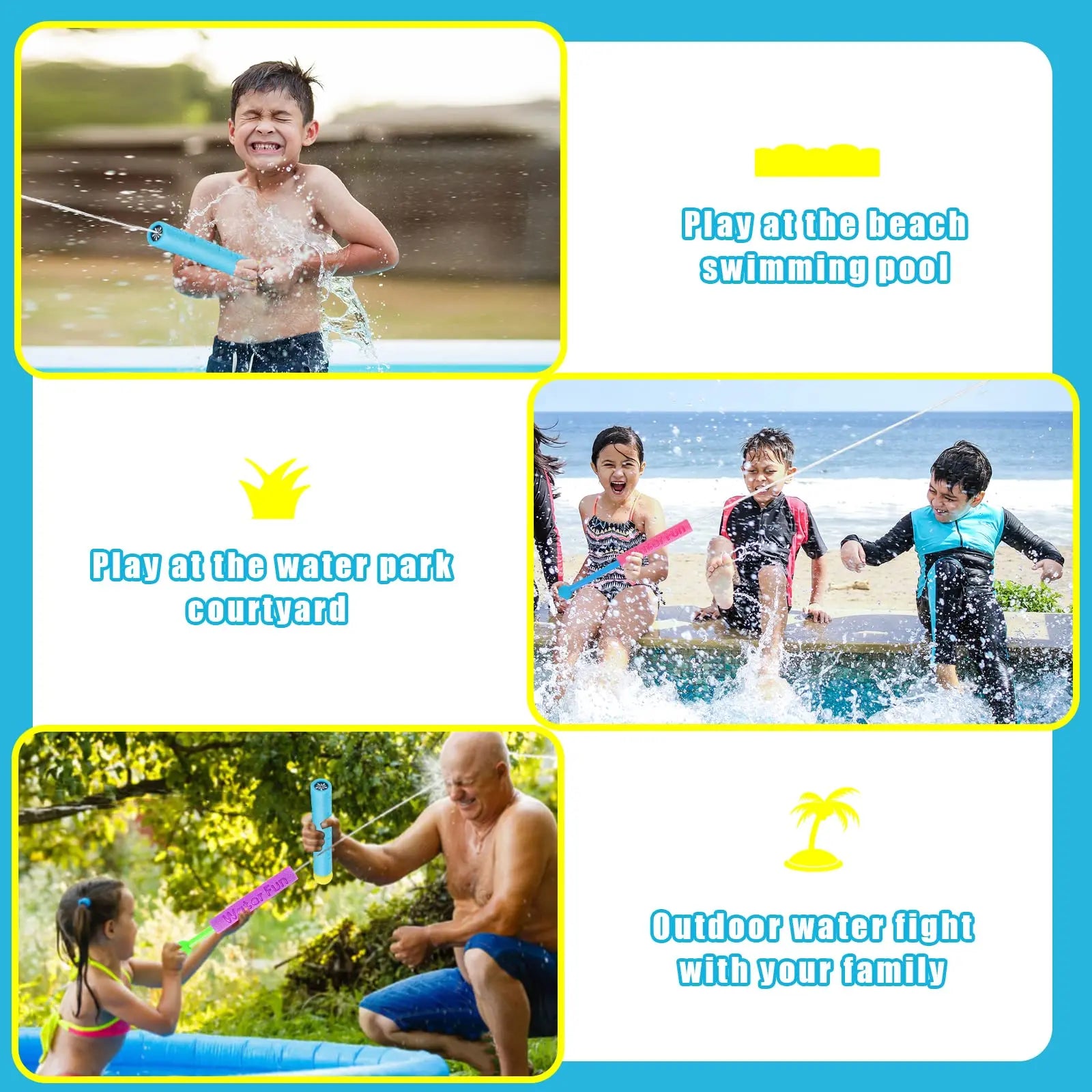 Water Blaster — 2-Pack Outdoor Fun, Summer Play, Pool Party, Beach Day, Backyard Toy