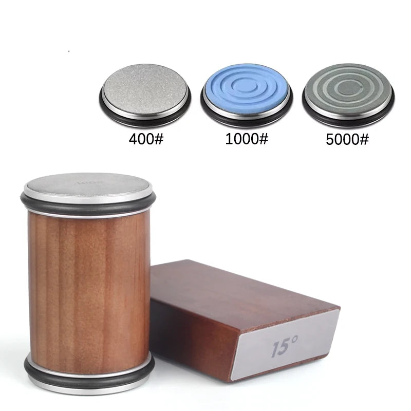 Knife Sharpener — Rolling Kit, Magnetic, Angle Guide, Precision, Professional, Stainless Steel