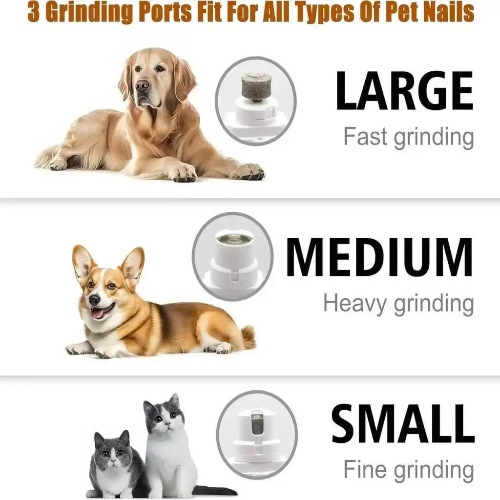 Electric Pet Nail Grinder — Quiet, Rechargeable, Painless, Gentle, Portable, Efficient