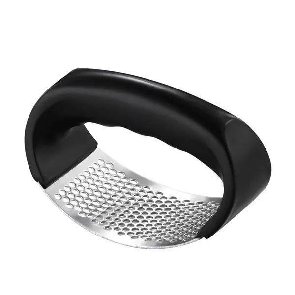 Stainless Steel Rocker Garlic Press - One-Hand Crusher for Garlic, Ginger & Herbs (No Peeling Needed, Dishwasher Safe)