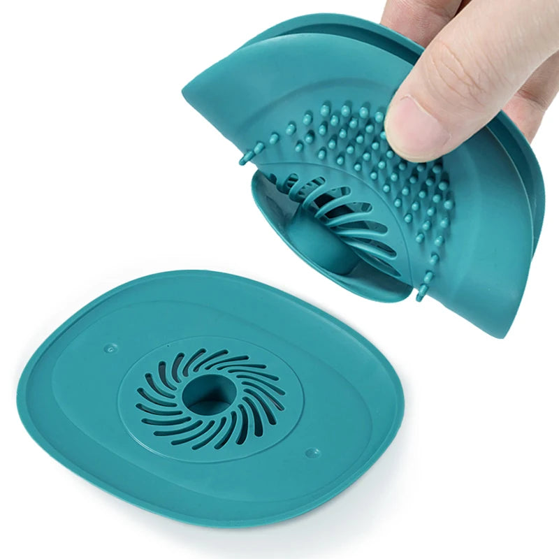 Silicone Drain Hair Catcher - Universal Shower & Tub Strainer, Bathroom Drain Cover, Sink Hair Trap, Anti-Clog Reusable Drain Protector