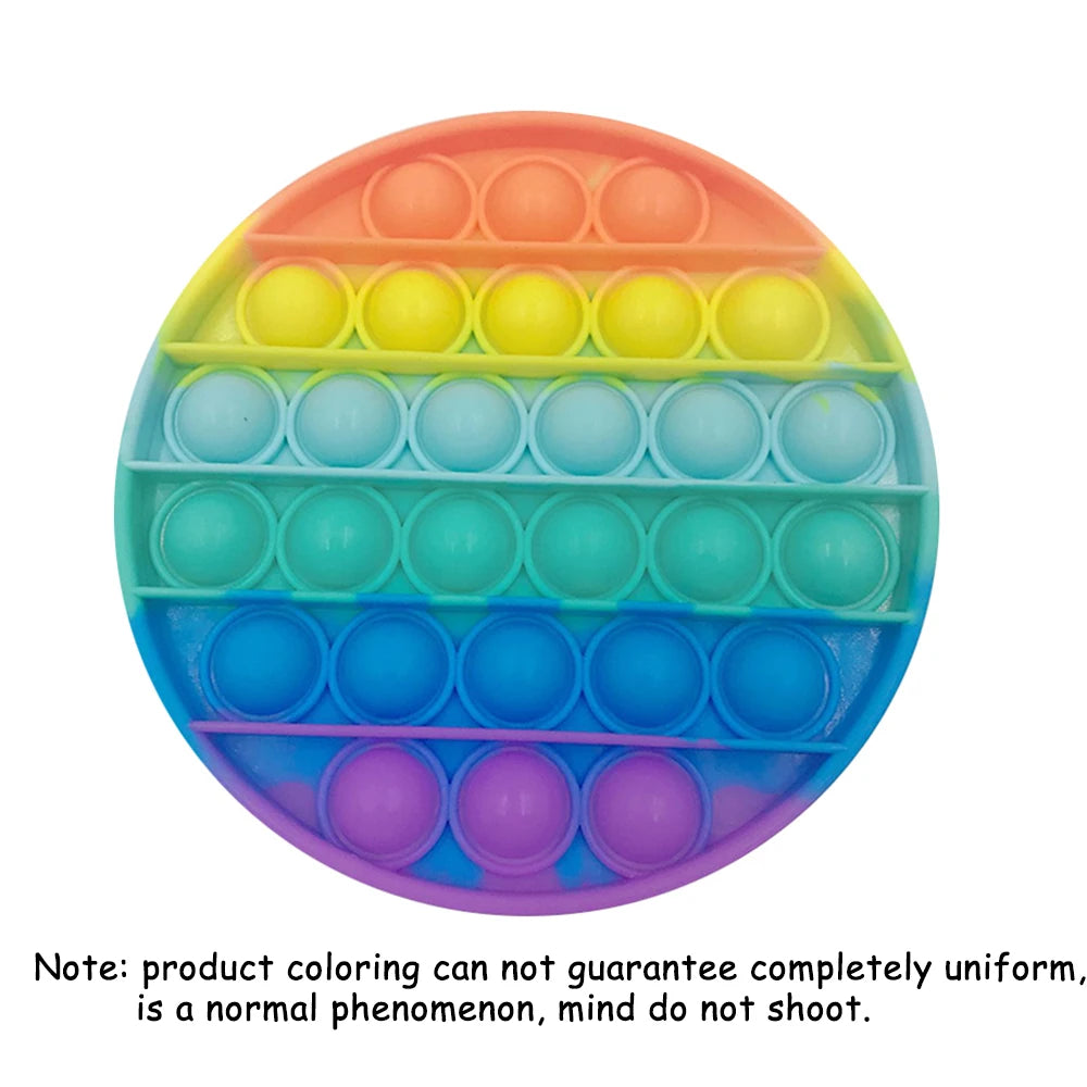Silicone Push Pop Bubble Fidget Toy - Sensory Stress Relief Squeeze Toy, 34 Cute Shapes, Anti-Anxiety Calming Toy for Kids & Adults