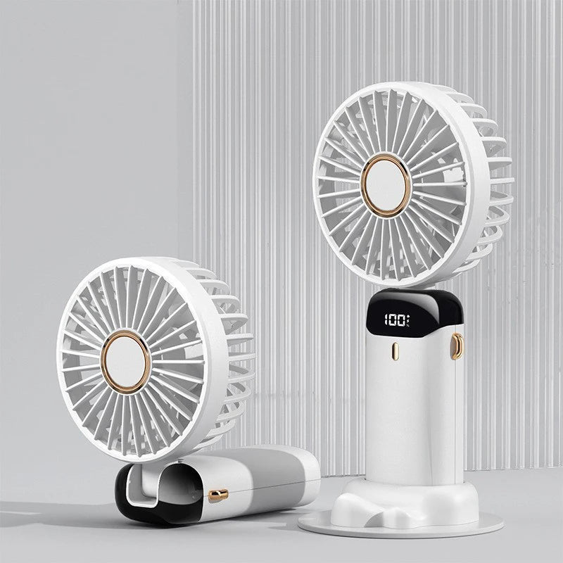 Portable Stroller Fan — USB Rechargeable, Flexible Tripod, Clip-On, Quiet, Safe for Babies