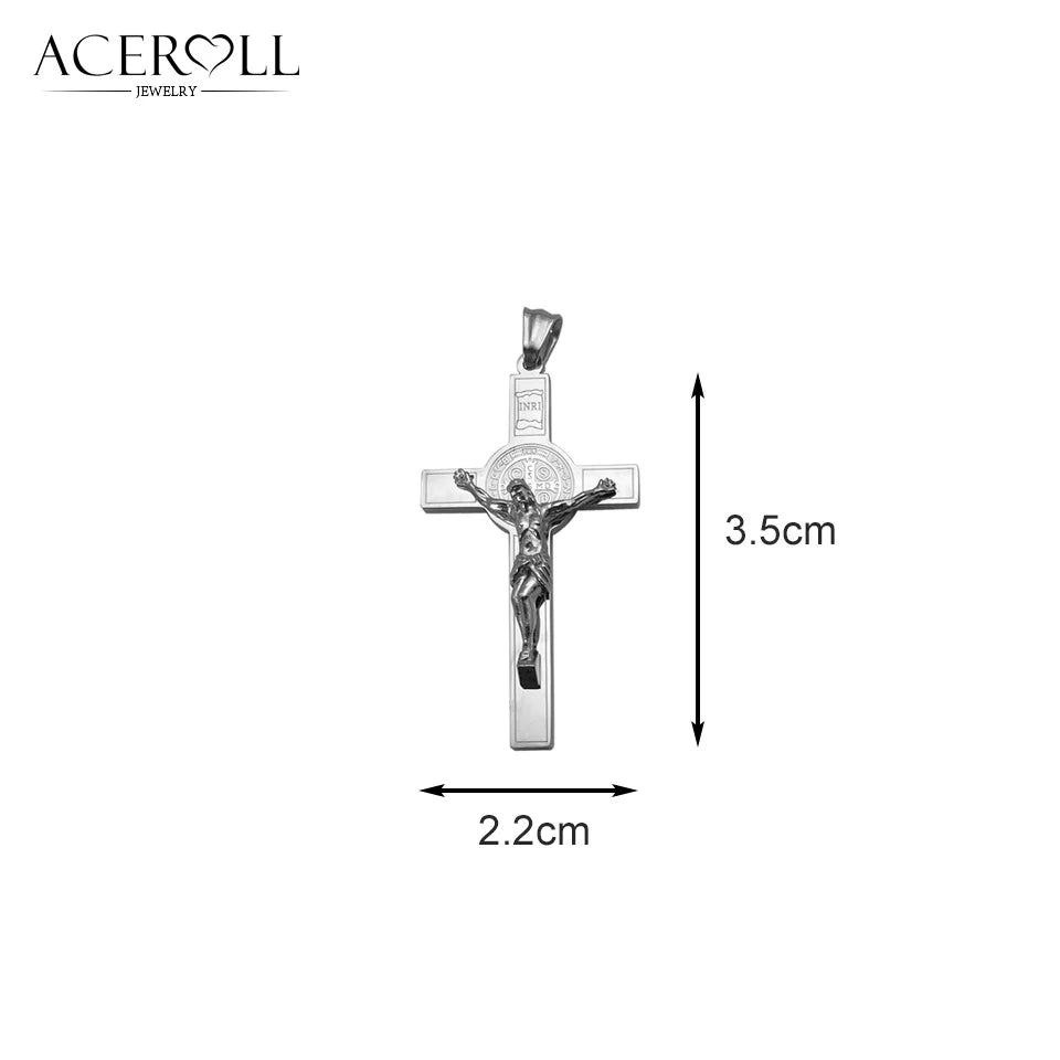 Men's Cross Necklace — Minimalist Steel, Modern, Durable, Everyday, Religious