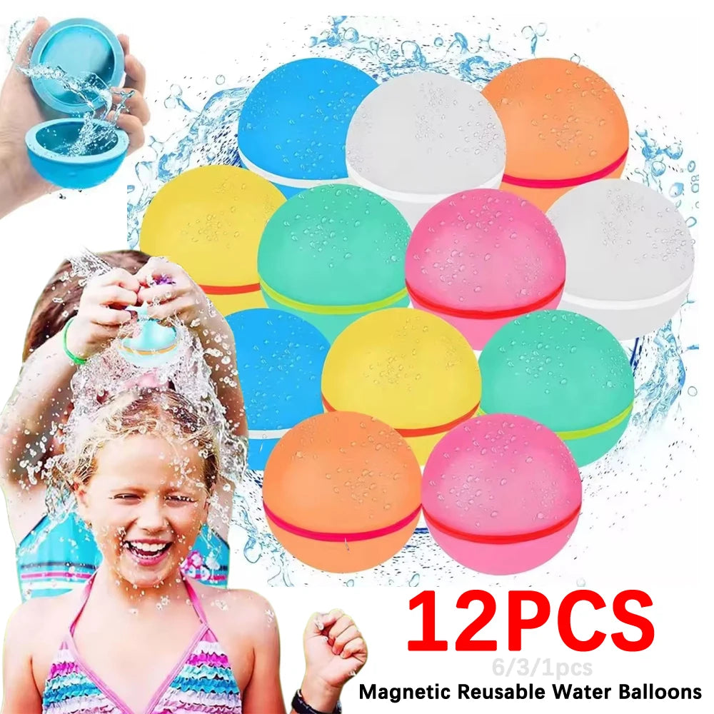 Magnetic Water Balloons — Reusable, Self-Sealing, Quick-Fill, Soft-Touch, Eco-Friendly