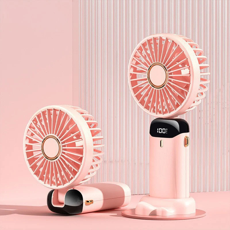 Portable Stroller Fan — USB Rechargeable, Flexible Tripod, Clip-On, Quiet, Safe for Babies