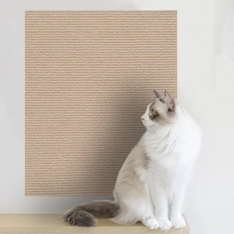 Cat Scratching Mat — Self-Adhesive, Durable, Flexible, Furniture Protector, Sisal