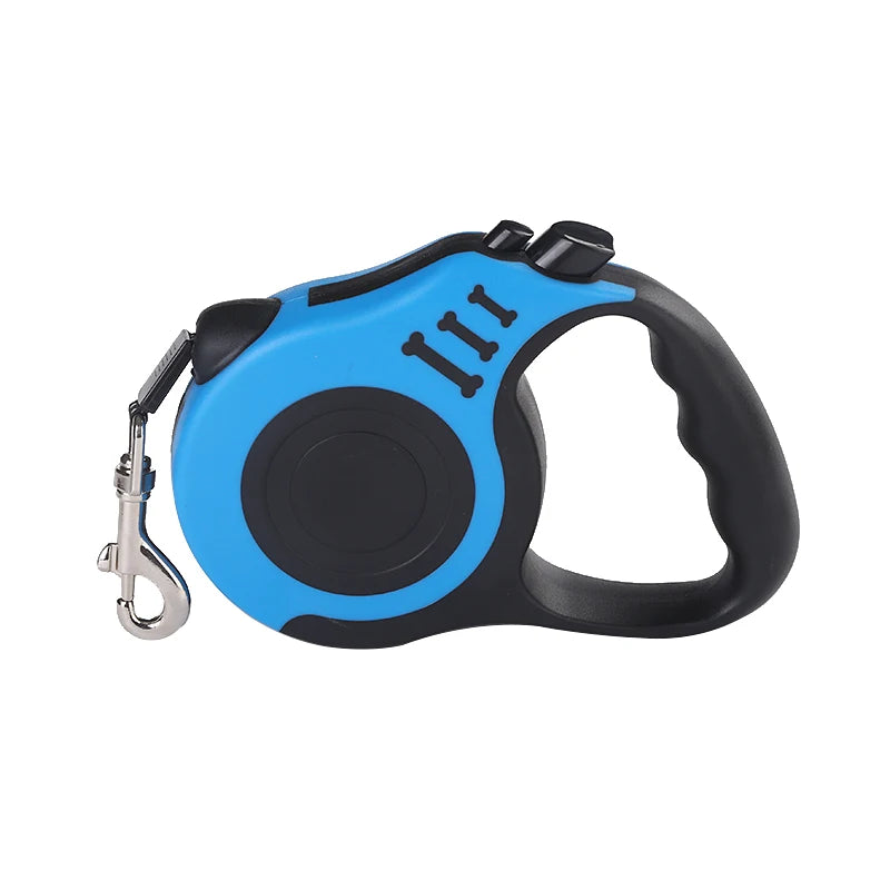 Retractable Dog Leash - 3m or 5m Auto-Locking Nylon Lead for Small to Medium Dogs & Cats, One-Hand Brake, 12 Colors