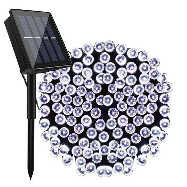 Outdoor Solar Fairy String Lights - 100ft Waterproof LED Twinkle Lights, Patio Garden Wedding Tree Decor, 8 Modes, No Wiring Needed