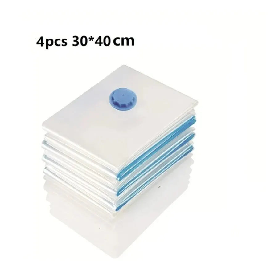 Electric Vacuum Storage Bag Kit with Mini Pump - Compress Clothes, Bedding & Travel Luggage by 75% in 60 Seconds