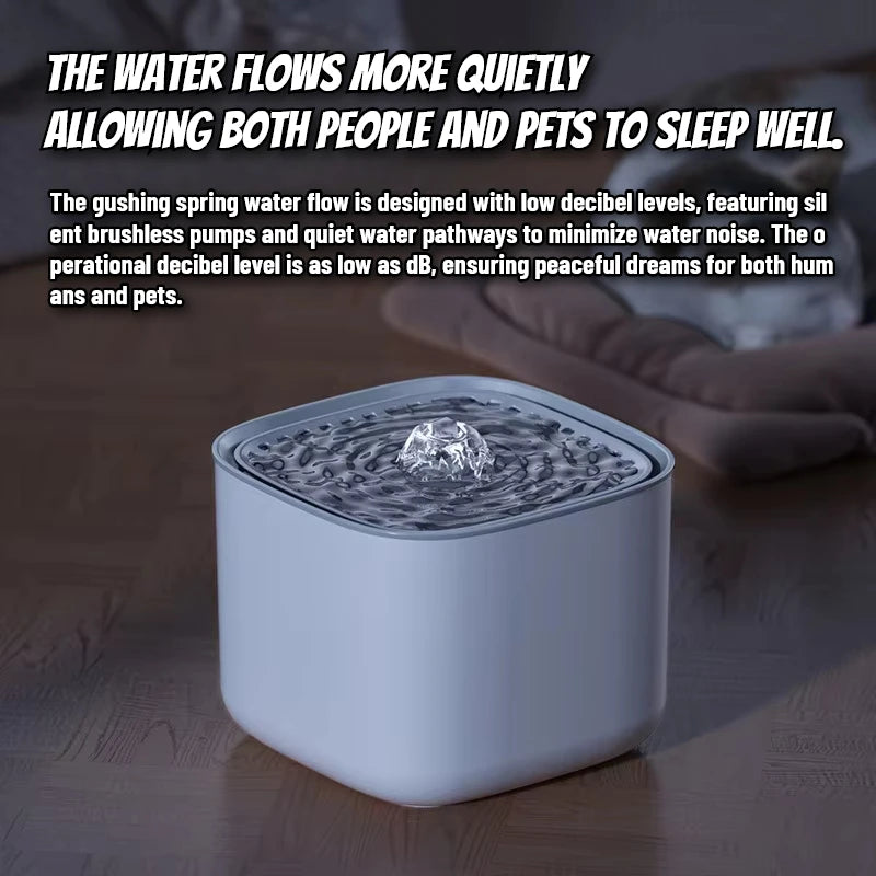 Pet Water Dispenser — Automatic, LED, Quiet, Filtered, Fresh, Smart