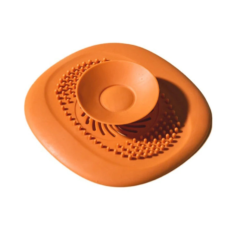 Silicone Drain Hair Catcher - Universal Shower & Tub Strainer, Bathroom Drain Cover, Sink Hair Trap, Anti-Clog Reusable Drain Protector