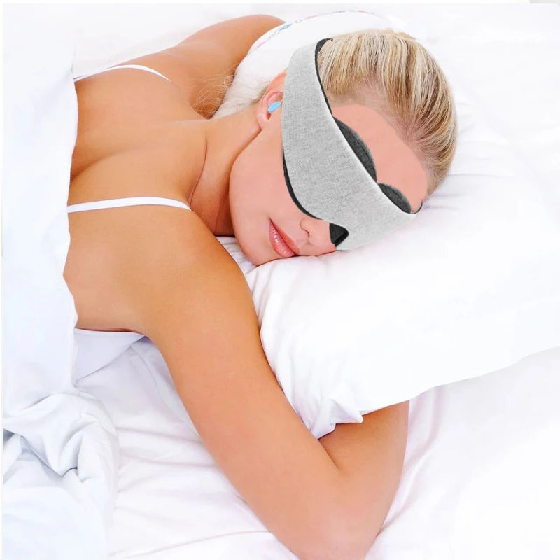 3D Contoured Blackout Sleep Mask - Zero-Pressure Eye Cup Design for Travel, Meditation, Insomnia & Side-Sleepers
