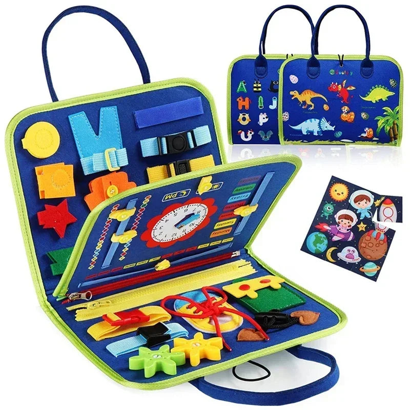 Busy Board — Educational Toy, Sensory, Fine Motor, Travel, Activity