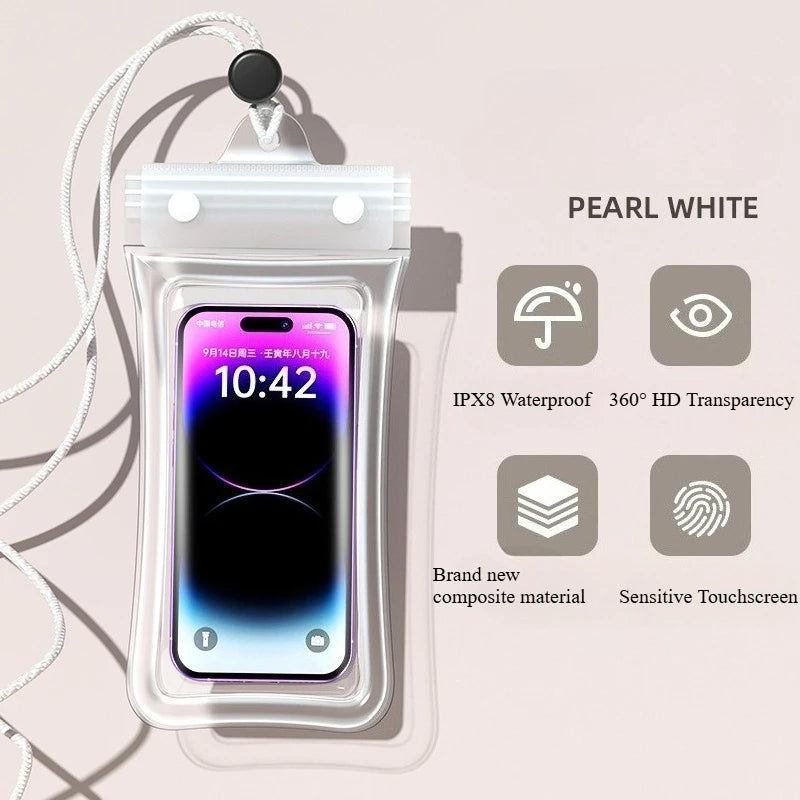Waterproof Phone Pouch — 2-Pack, Submersible, Underwater, Swimming, Beach, Pool, Kayaking