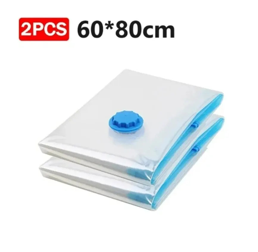 Electric Vacuum Storage Bag Kit with Mini Pump - Compress Clothes, Bedding & Travel Luggage by 75% in 60 Seconds