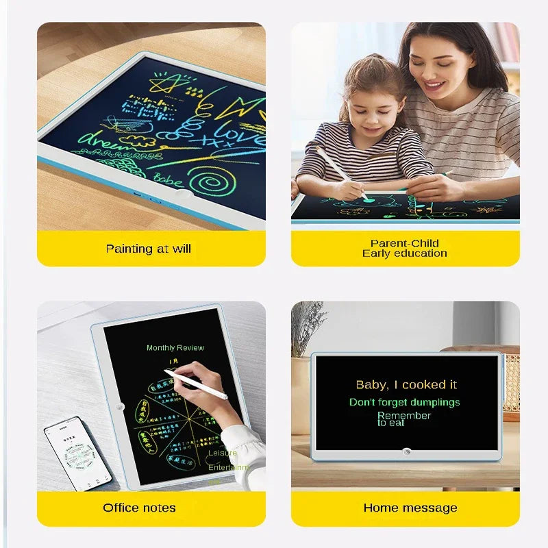 19" LCD Writing & Drawing Tablet for Kids - Educational Reusable Color Sketchpad, No Paper, Battery-Powered Art & Doodle Board
