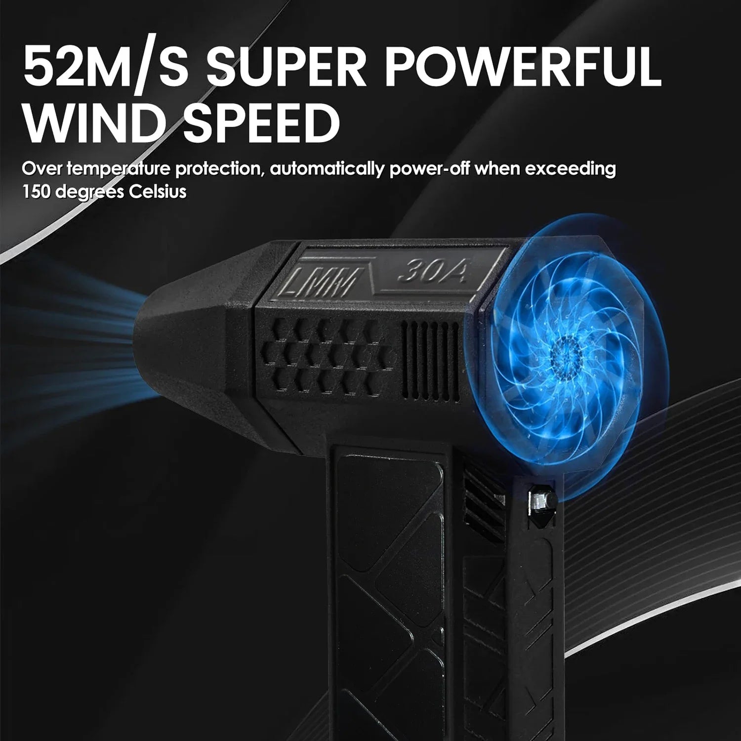 Handheld Electric Air Duster Brushless Motor 130000 RPM Violent Blower Mini Turbo Jet Fan Wind Speed 52m/s Car Keyboard Cleaning