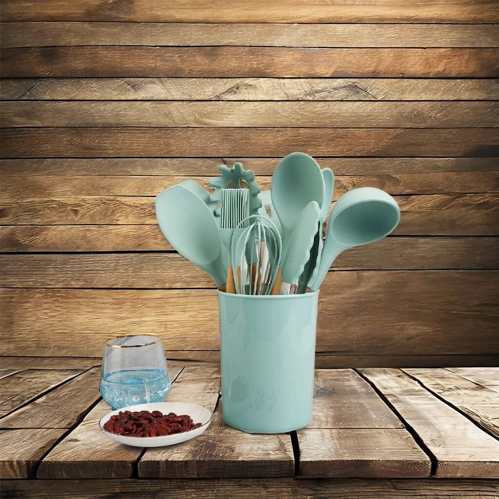 Silicone Utensils Set — 28-Piece, Heat-Resistant, Non-Stick, BPA-Free, Ergonomic Handle