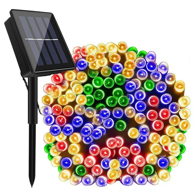 Outdoor Solar Fairy String Lights - 100ft Waterproof LED Twinkle Lights, Patio Garden Wedding Tree Decor, 8 Modes, No Wiring Needed