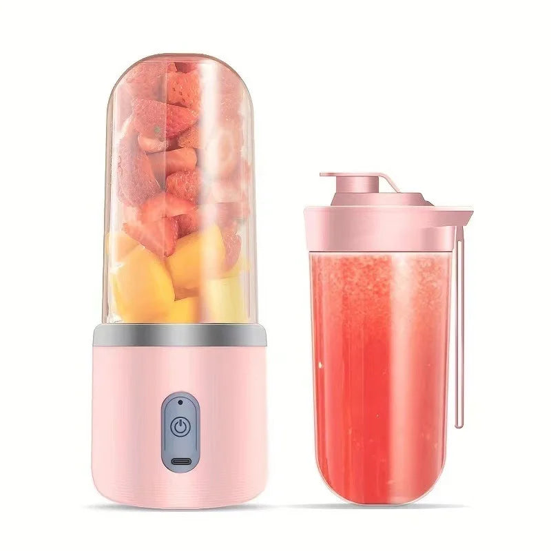 Portable Mini Blender - USB Rechargeable Personal Smoothie Cup for Shakes, Juice & Baby Food, 6-Blade Cordless On-the-Go
