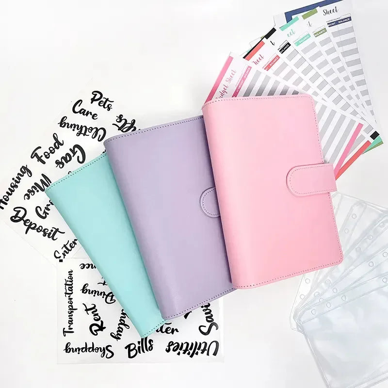 A6 Savings Notebook — Budget Planner, Cash Envelopes, Expense Tracker, Financial Organizer, PU Leather Cover
