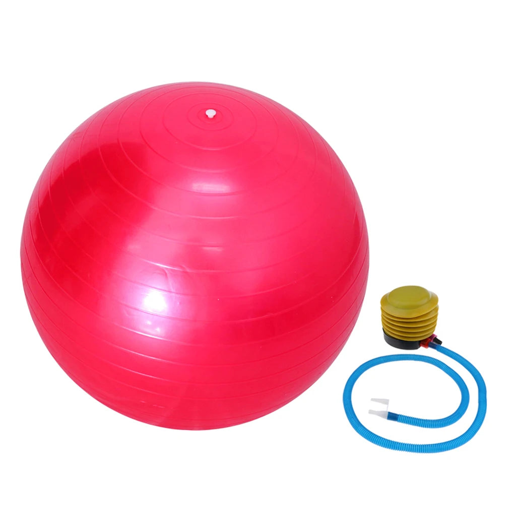 55cm Anti-Burst Yoga Exercise Ball with Pump - Stability Swiss Ball for Pilates, Core Training, Posture, Home Office Chair