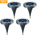 Solar Ground Disk Lights — 8 Pack, Bright, Waterproof, Outdoor, Garden, Pathway