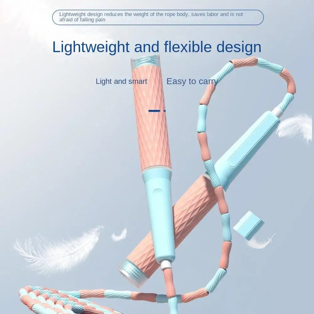 Jump Rope — Adjustable, Beaded, Tangle-Free, Weighted, Fitness, Cardio