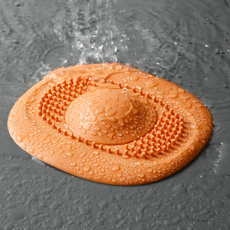 Silicone Drain Hair Catcher - Universal Shower & Tub Strainer, Bathroom Drain Cover, Sink Hair Trap, Anti-Clog Reusable Drain Protector