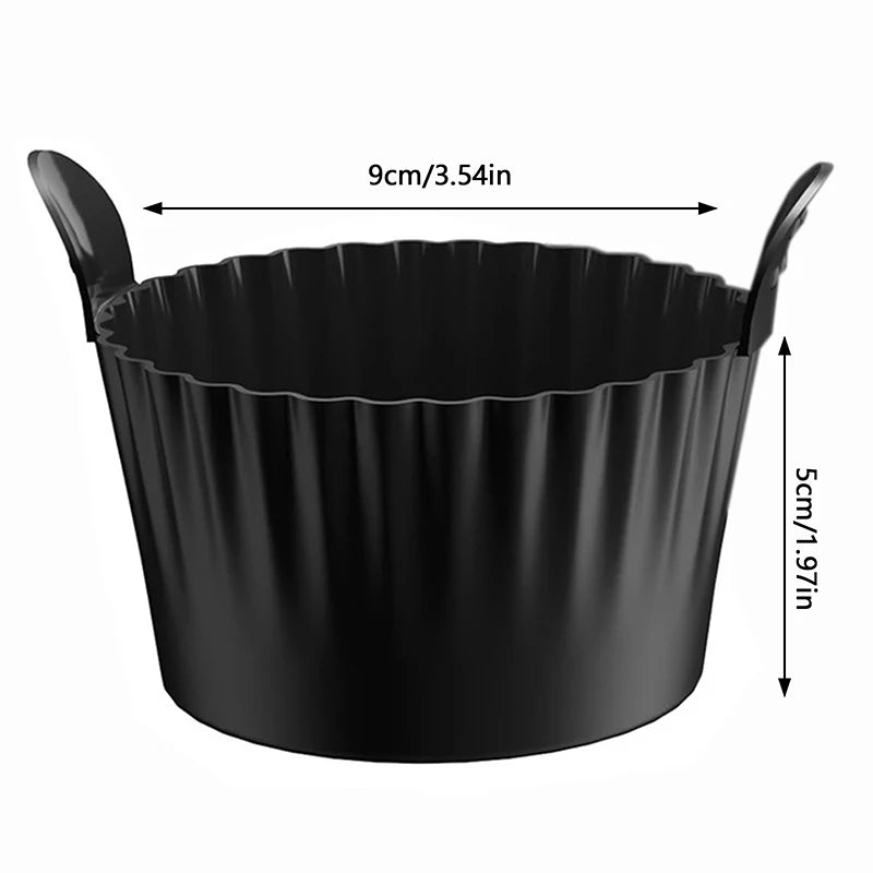 Silicone Egg Poacher Cup Set - Air Fryer, Microwave & Stovetop, Reusable Custard / Tart / Dessert Molds (3, 4, 6, or 12-Pack)