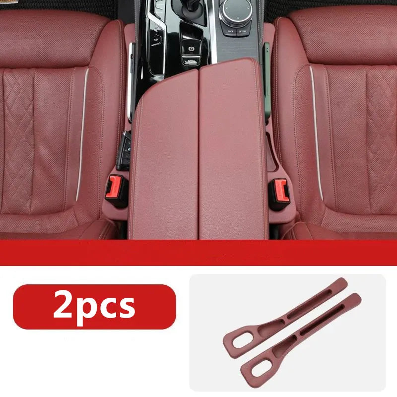 Car Seat Gap Filler & Organizer (Set of 2) - PU Leather, Leakproof, Universal Fit - Catches Phones, Keys, Coins, Drops