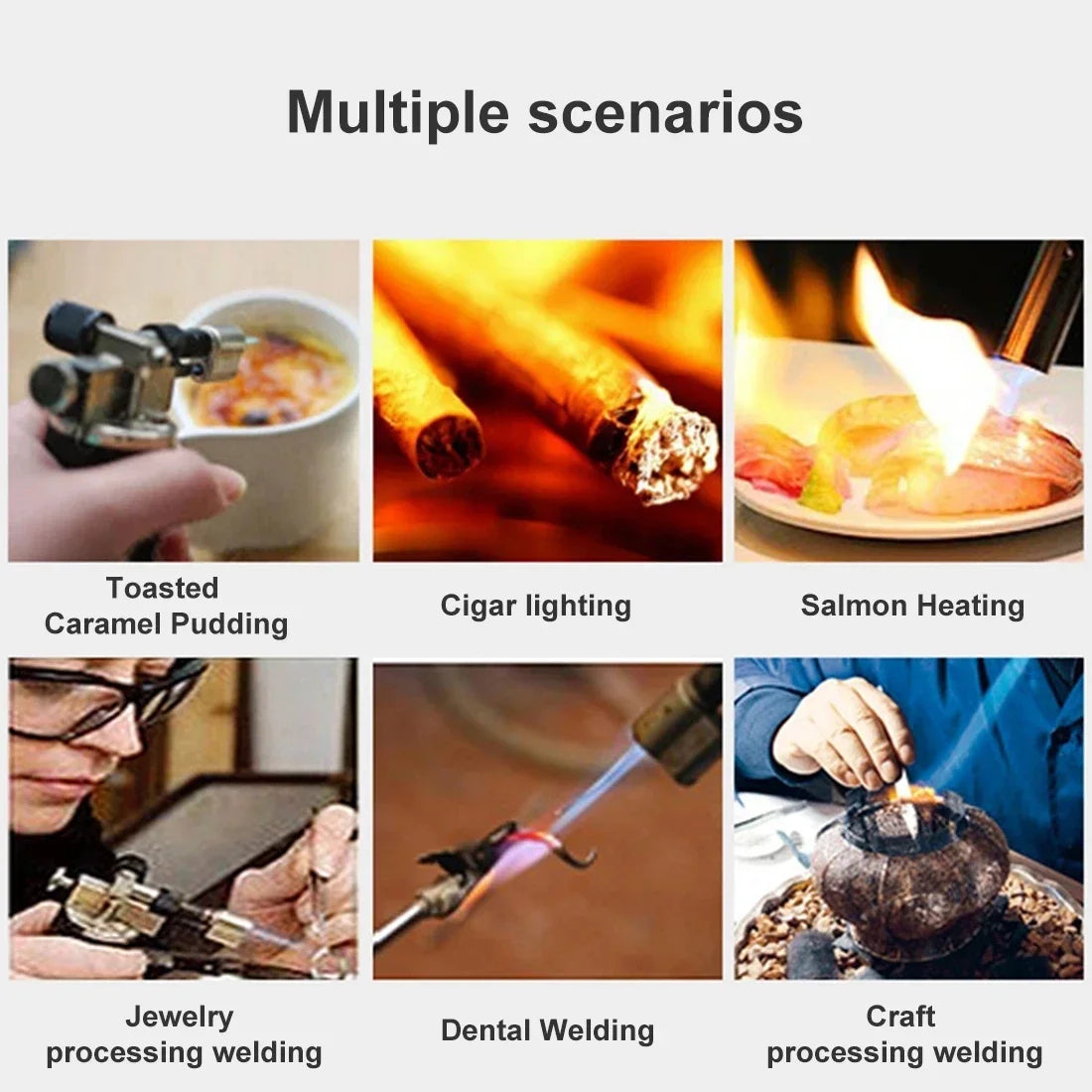 Automatic Ignition Baking Welding Tool Gas Torch Flamethrower Butane Burner for BBQ Camping Outdoor Hiking Fire Flame Gun