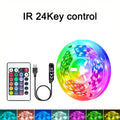 LED Strip Lights — Music Sync, RGB, Dimmable, Remote Control, Flexible, Self-Adhesive