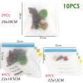 10-Piece Reusable Silicone Food Storage Bag Set - Leakproof, Stand-Up, Freezer & Microwave Safe (Plastic-Bag Replacement)