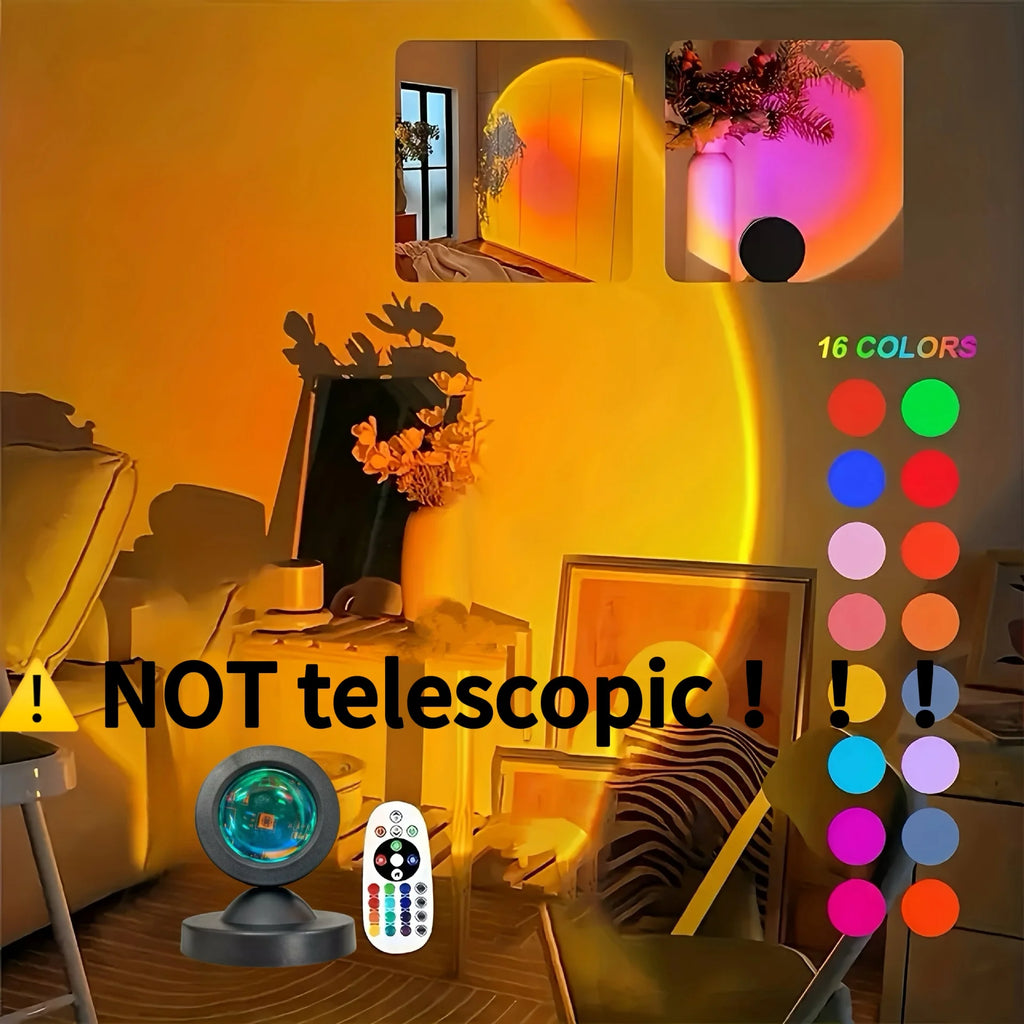Sunset Lamp Projector — RGB Color, Rainbow, Halo, Aura, Mood Lighting