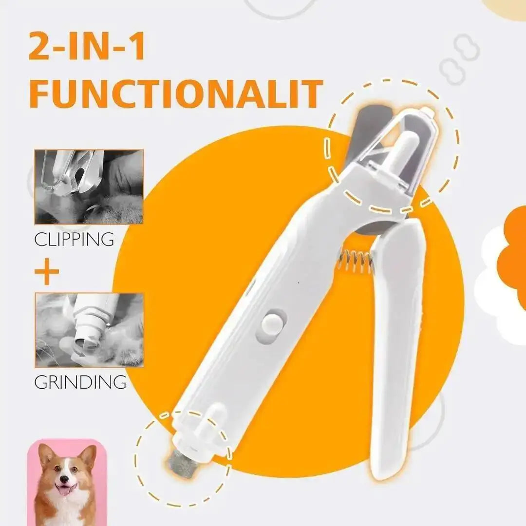 Electric Pet Nail Grinder — Quiet, Rechargeable, Painless, Gentle, Portable, Efficient