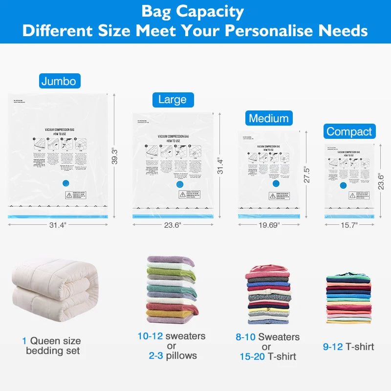 Cordless Electric Pump for Vacuum Storage Bags Travel Rechargable Air Pump for Space Saver Bag Various Clothes Luggage Seal Bags