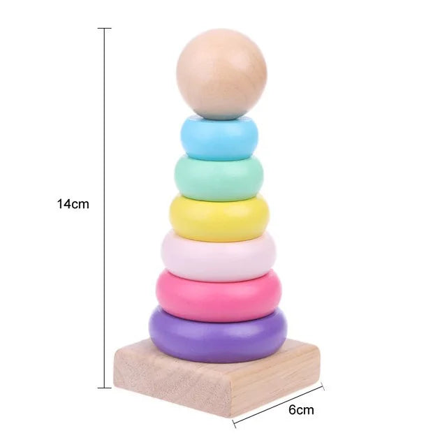 Wooden Peg Puzzles — 6-Pack, Toddler, Montessori, Educational, Fine Motor, Sorting