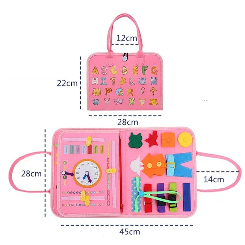 Busy Board — Educational Toy, Sensory, Fine Motor, Travel, Activity