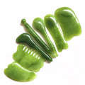 7-Piece Gua Sha & Jade Roller Beauty Set - Full Face, Neck & Body Massage Stones for Sculpting, Lymphatic Drainage & SPA Skincare