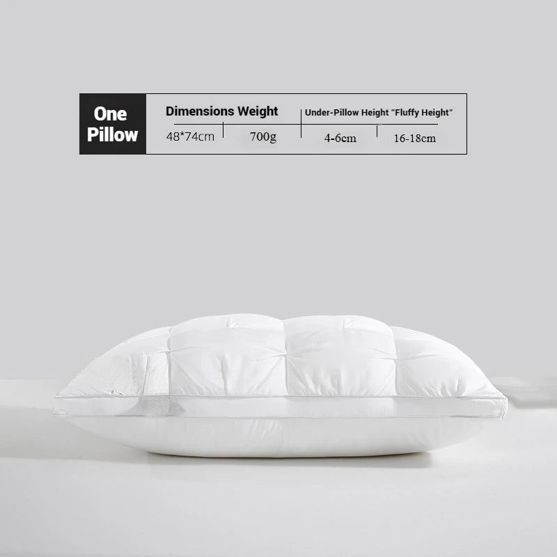 Quilted Bed Pillow — Plush, Comfortable, Hypoallergenic, Cooling, Standard, Queen