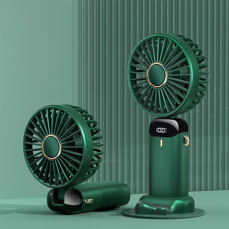 Portable Stroller Fan — USB Rechargeable, Flexible Tripod, Clip-On, Quiet, Safe for Babies