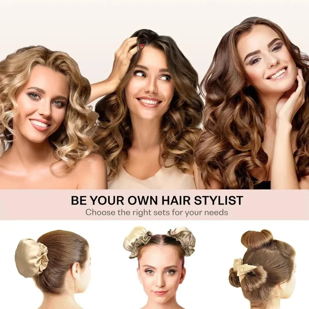 Heatless Hair Curler Set - Overnight Silk Curling Rod Headband, Damage-Free Waves While You Sleep