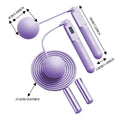 Counting Jump Rope - Smart Workout Skipping Rope with Digital Counter & Timer, Silicone Handles, Adjustable Length, Cardio Fitness Training Tool