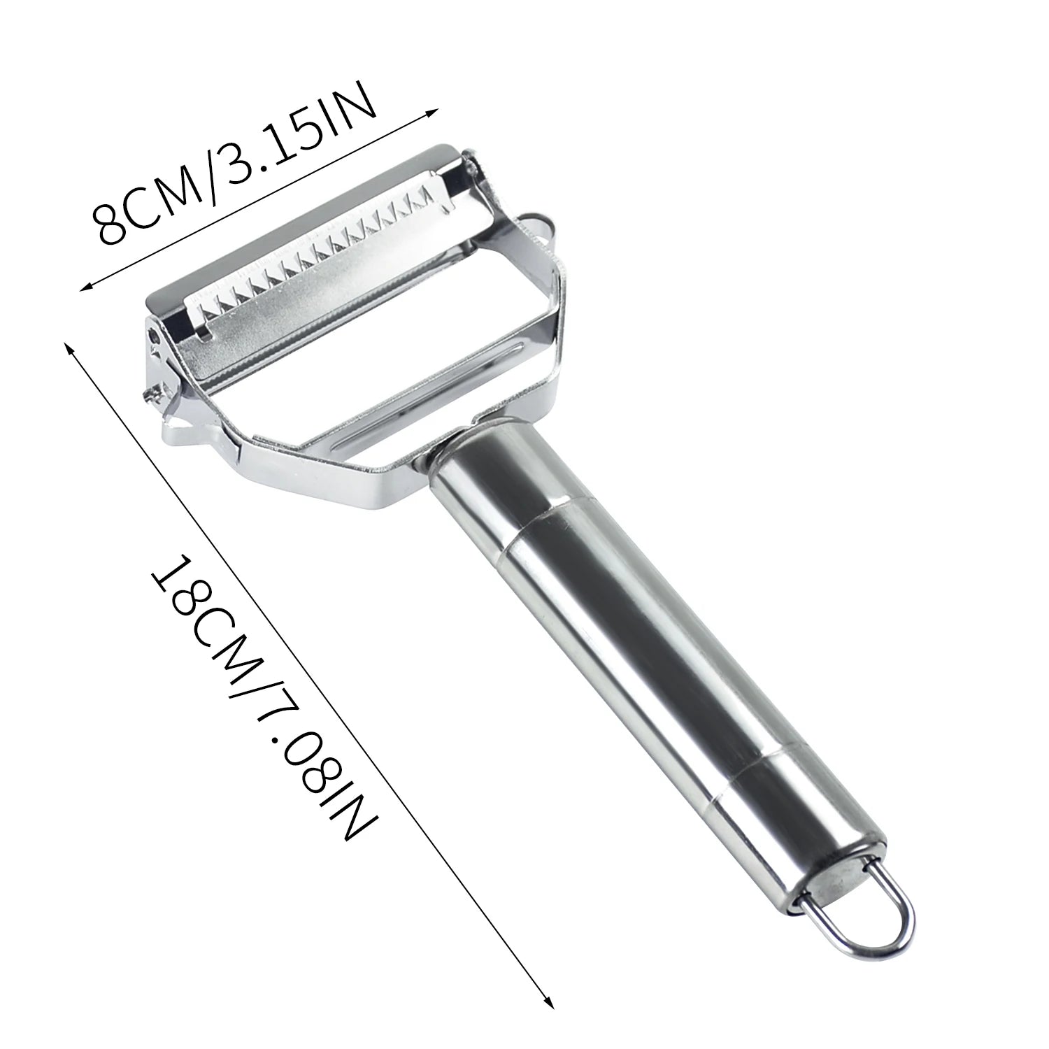 Stainless Steel Multi-Function Vegetable Peeler - Y-Style Slicer Grater, Potato Cucumber Apple Peeler, Julienne Kitchen Tool, Dishwasher Safe