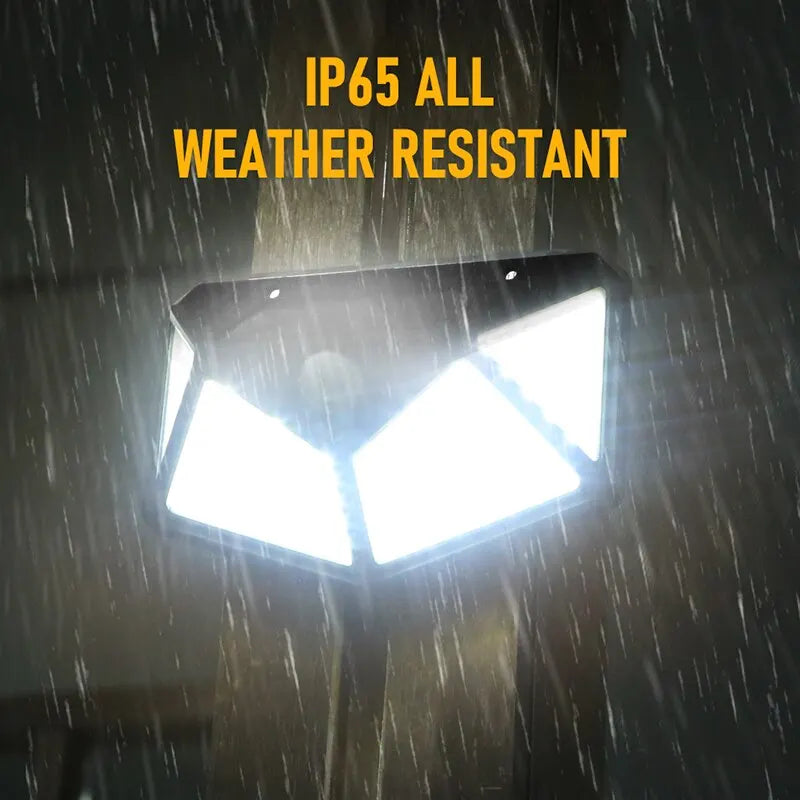 Solar Motion Security Light — Waterproof, Bright, Wireless, Outdoor, Wall-Mounted, Dusk-to-Dawn